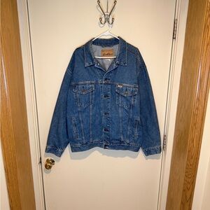 Levi Strauss Signature Denim Jacket Mens 2XL Blue Standard Trucker Jean Grunge